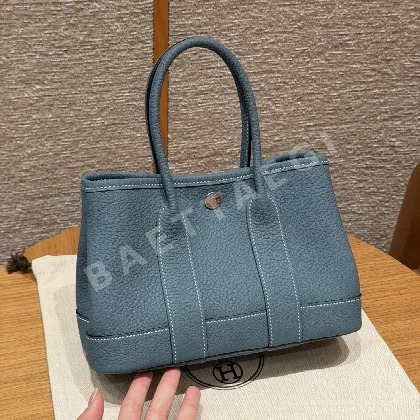 에르메스 가든파티 23 토트백 블루진 네고 가죽 161334