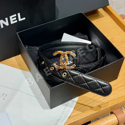 샤넬 램스킨 골드 더블 C 벨트 58580