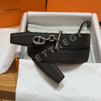 에르메스 셰느당크르 링크 양면 송아지가죽 벨트 175477