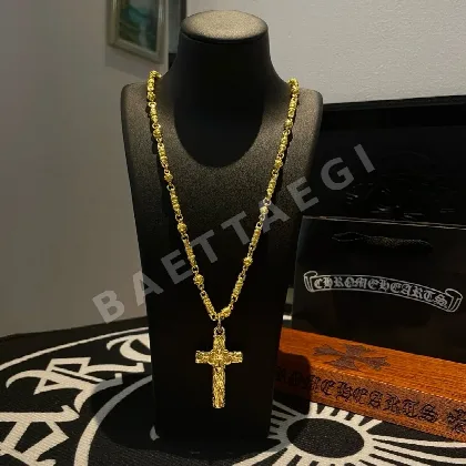 크롬하츠 크로스 플라워 볼 목걸이 62660
