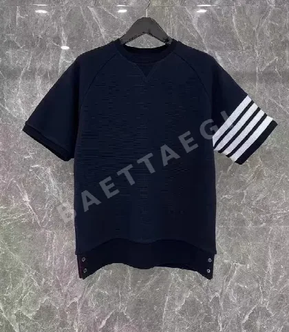 톰브라운 남성 와플 니트 반팔 티셔츠 50440