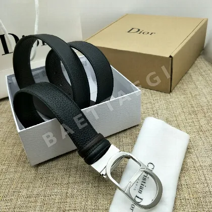 디올 양면 소가죽 구리 백클 벨트 60337