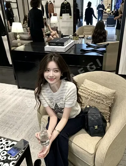 디올 자수 오성 니트 반팔 티셔츠 127839