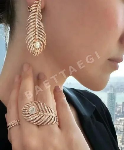 부쉐론 다이아몬드 깃털 반지 63290
