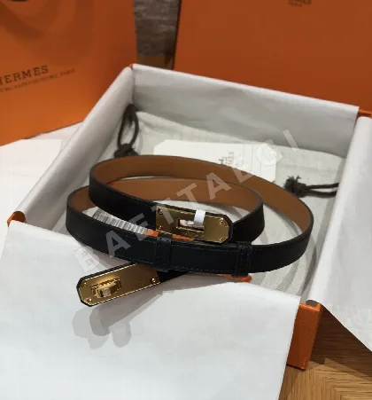 에르메스 켈리 가죽 벨트 팔라듐 버클 177699