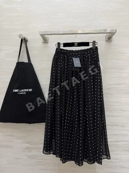 생로랑 폴카 도트 미디 스커트 103469