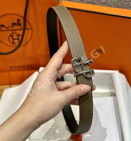 에르메스 H 버클 양면 가죽 벨트 175974