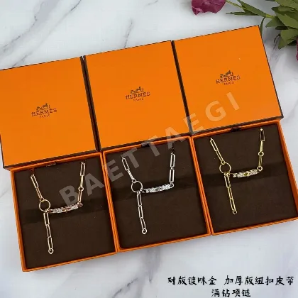 에르메스 스털링 실버 골드 도금 목걸이 70468
