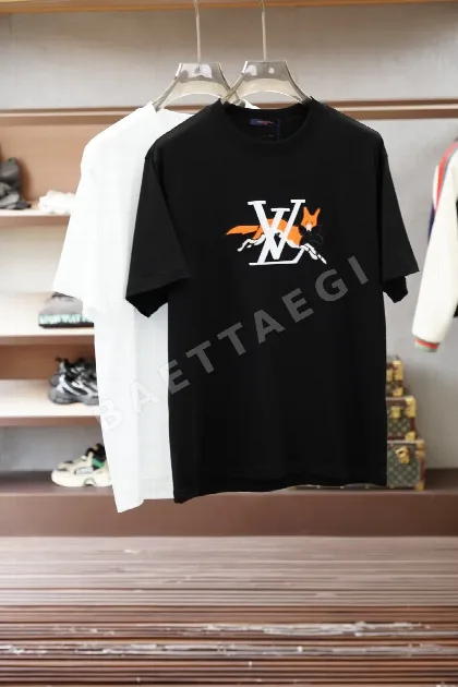 루이비통 남성 크루넥 반팔 티셔츠 48601