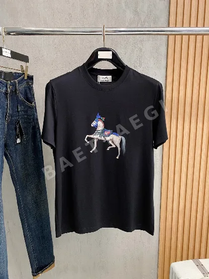 에르메스 남성 크루넥 반팔 티셔츠 49483