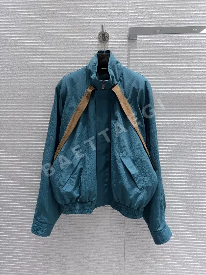 생로랑 레이크 그린 방풍 나일론 여성 자켓 103271