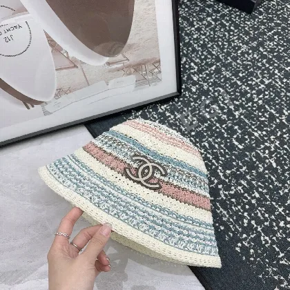 샤넬 컬러풀 짜임 버킷햇 82402
