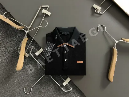 제냐 체크 패턴 남성 반팔 티셔츠 96659