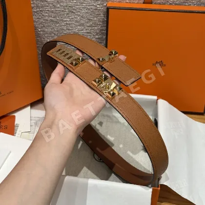 에르메스 코리에르 뒤 시앙 송아지가죽 벨트 32mm 176384