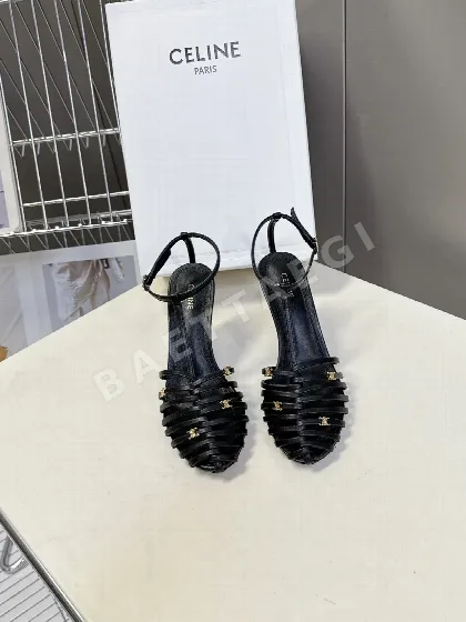 셀린느 개선문 오픈토 발목 스트랩 여성 구두 98504
