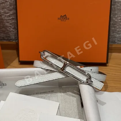 에르메스 H 버클 양면 가죽 벨트 176006