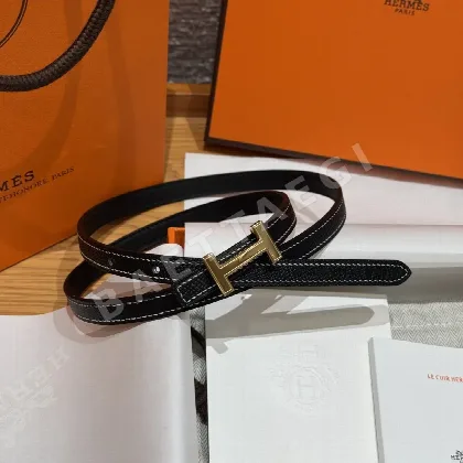 에르메스 H 버클 양면 가죽 벨트 175647