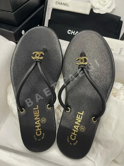 샤넬 블랙 플립플롭 샌들 149779