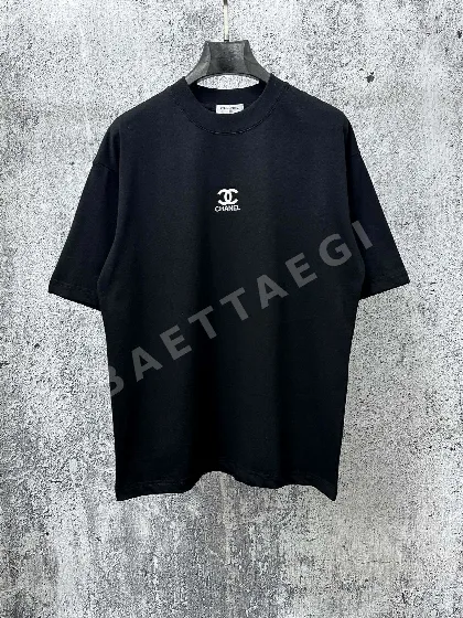 샤넬 남성 로고 반팔 티셔츠 49710