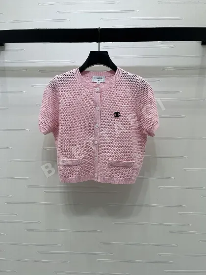 샤넬 메시 반팔 가디건 103763