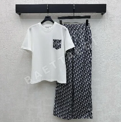 디올 프린트 포켓 반팔 티셔츠 세트 51874