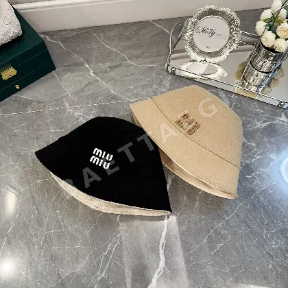 미우미우 양면 울 피셔맨스 햇 모자 81143