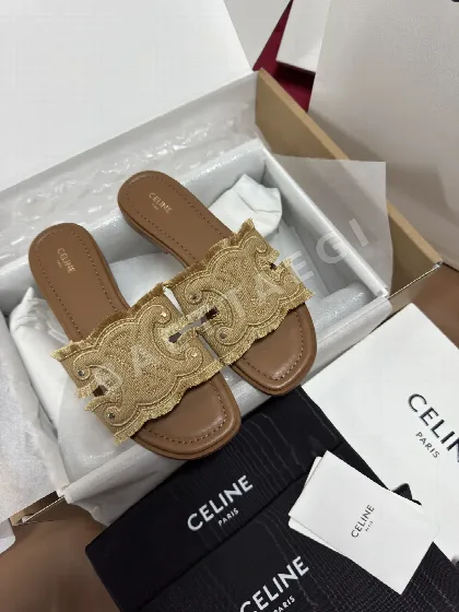 셀린느 데님 프린지 개선문 샌들 93543
