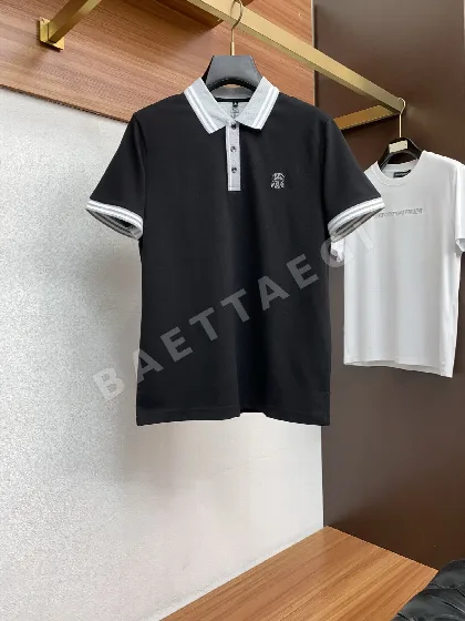 브루넬로쿠치넬리 남성 클래식 카라 반팔 티셔츠 47900
