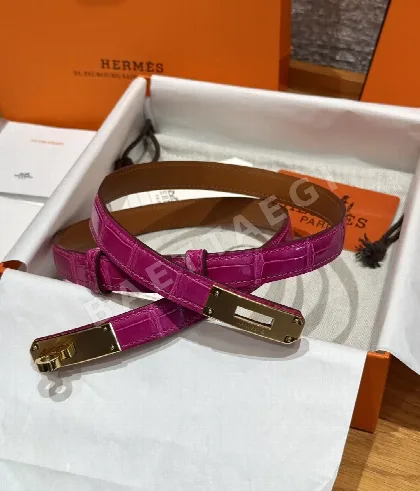 에르메스 켈리 크로코다일 가죽 벨트 176296