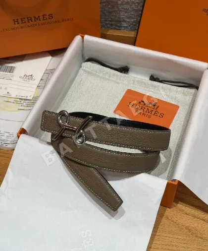 에르메스 크로와지에르 H 버클 양면 가죽 벨트 177599