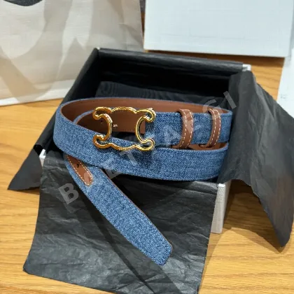 셀린느 데님 소가죽 벨트 174640