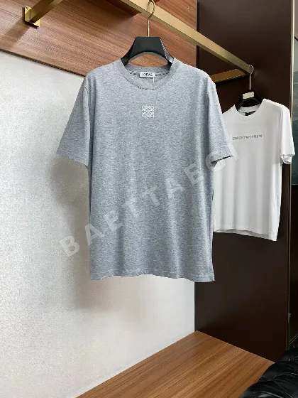 로에베 크루넥 코튼 반팔 티셔츠 48348