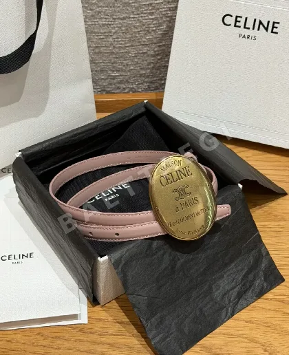 셀린느 MAISON 13mm 골드 버클 슬림 벨트 177144