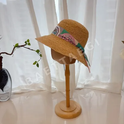 에르메스 라피아 수제 선햇 모자 84646