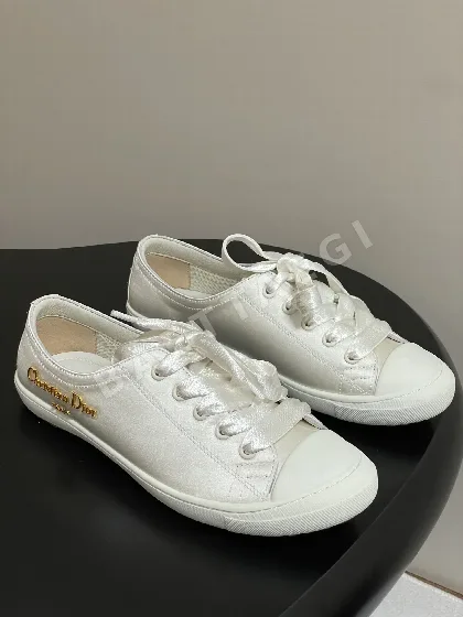 디올 럭키 실크 새틴 레이스업 스니커즈 8626