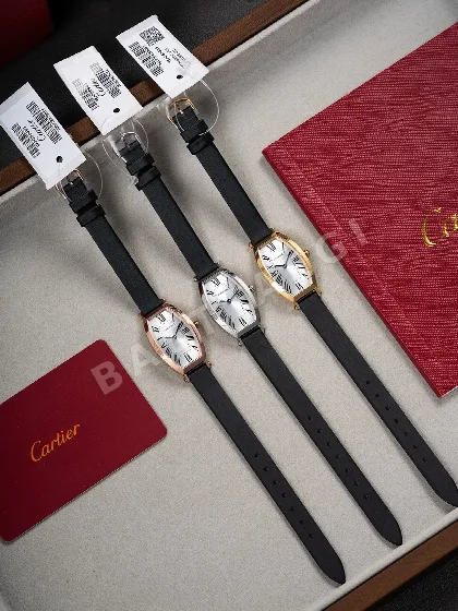 까르띠에 시계 다이아 블랙 가죽스트랩 레플리카 42701 Cartier