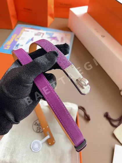 에르메스 켈리 금장 로고 가죽 벨트 58869