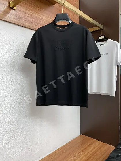 제냐 남성 머서라이즈 코튼 반팔 티셔츠 49616