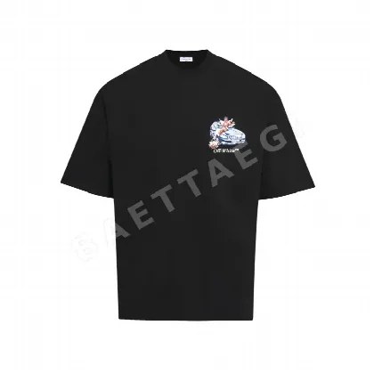 오프화이트 엔젤 카 프린트 남성 반팔 티셔츠 87013