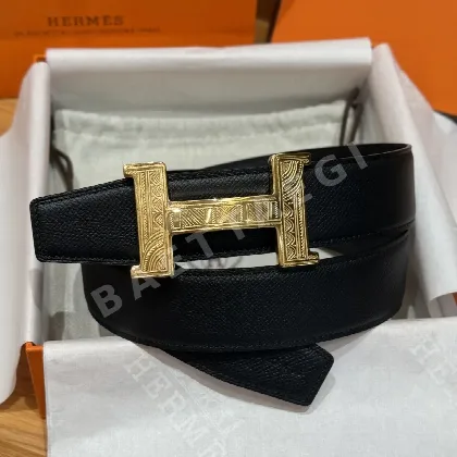 에르메스 홈 투아레그 양면 가죽 벨트 175369