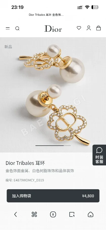 디올 귀걸이 60348 Dior Earrings