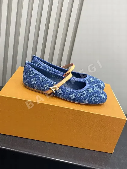 루이비통 데님 메리제인 발레 슈즈 113586