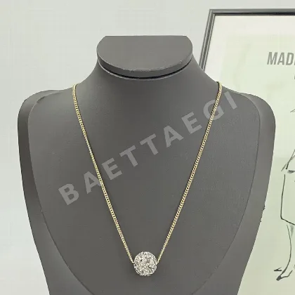 샤넬 실버 오픈워크 스타 스피어 목걸이 69215