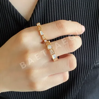 불가리 스네이크 와이드 반지 64608