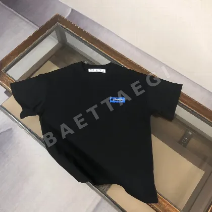오프화이트 남성 크루넥 반팔 티셔츠 87160