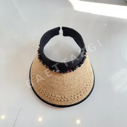 셀린느 라피아 바이저 모자 83524