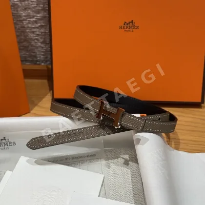 에르메스 H 미니 버클 양면 가죽 벨트 175839