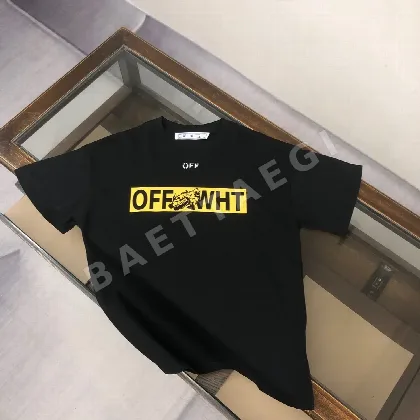 오프화이트 남성 크루넥 반팔 티셔츠 87139