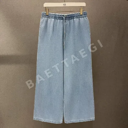 로에베 경량 워시드 코튼 데님 팬츠 113768