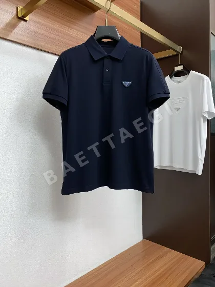 프라다 남성 코튼 폴로 반팔 셔츠 148742